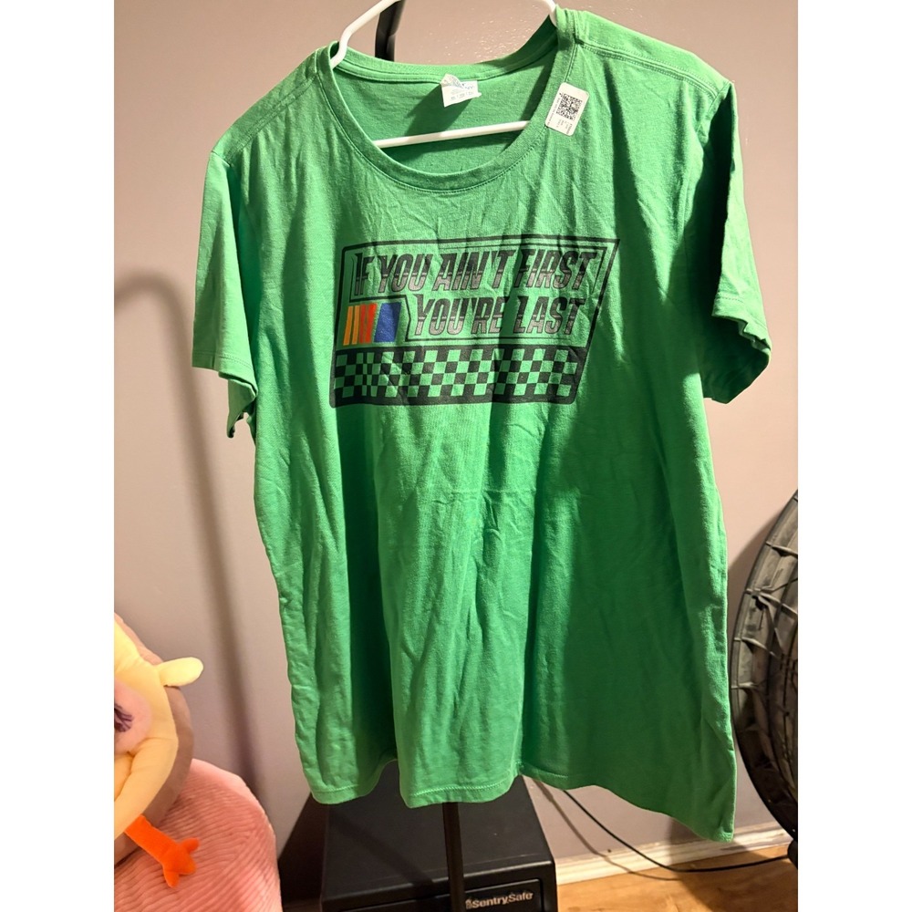 Port & Company Green Nascar T Shirt Sz Mens XL